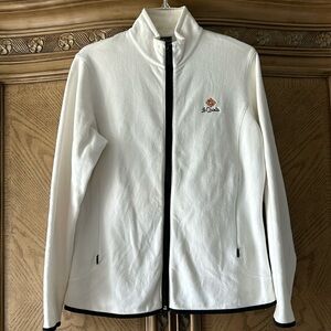 Gear For Sports White Fleece Jacket with Black Trim